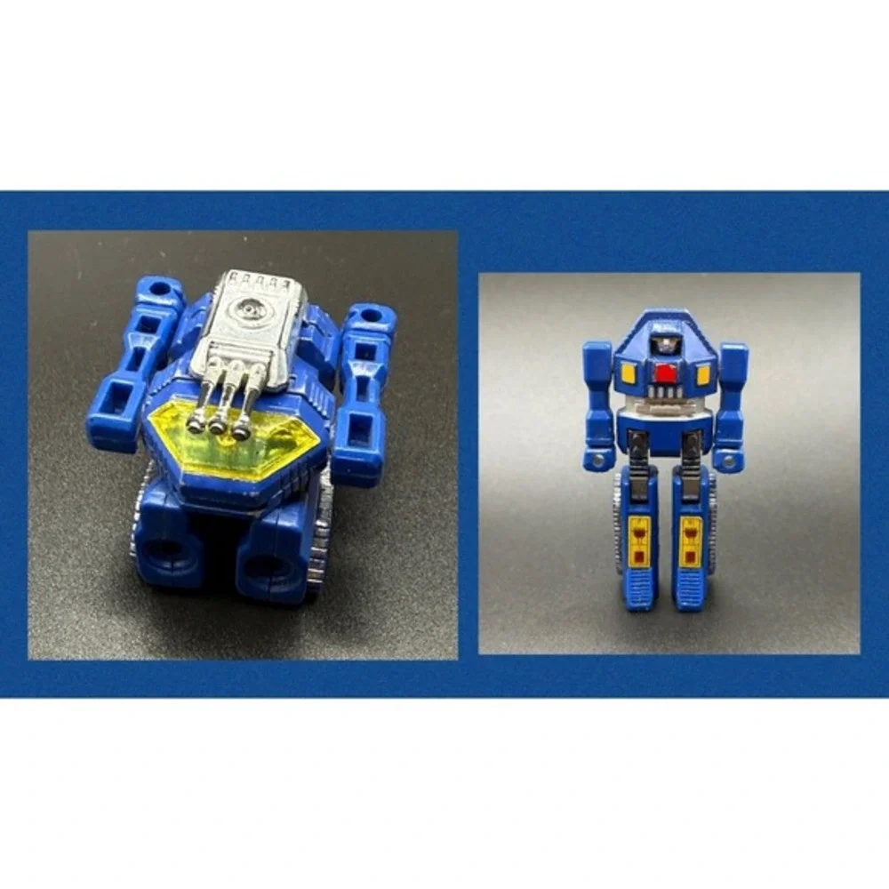 Vintage 1983 Gobots Enemy Tank MR-02 02‎ Blue Robot Bandai Vehicle Toy